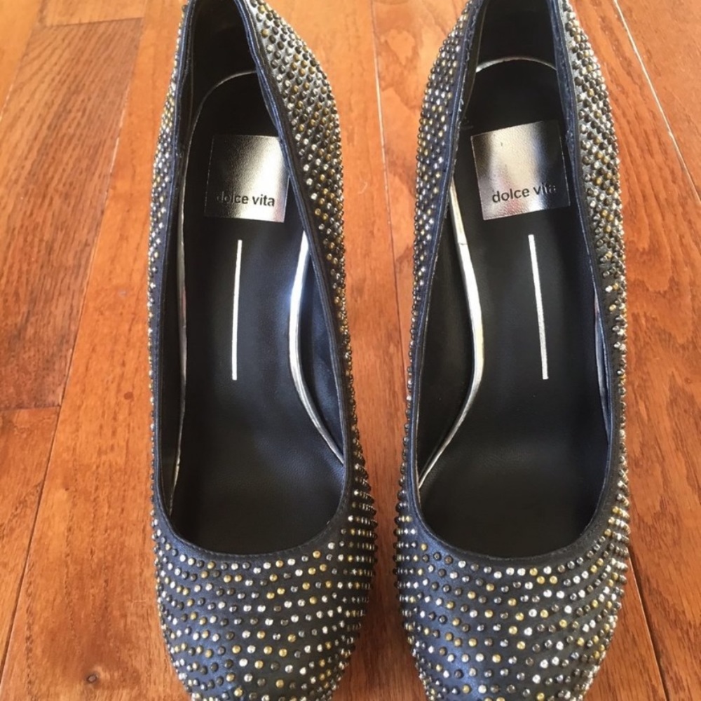 Dolce Vita Brenna Studded Bling Platform Pumps 7.5 - Picture 3 of 8